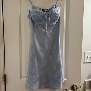 Blue Lace slip dress